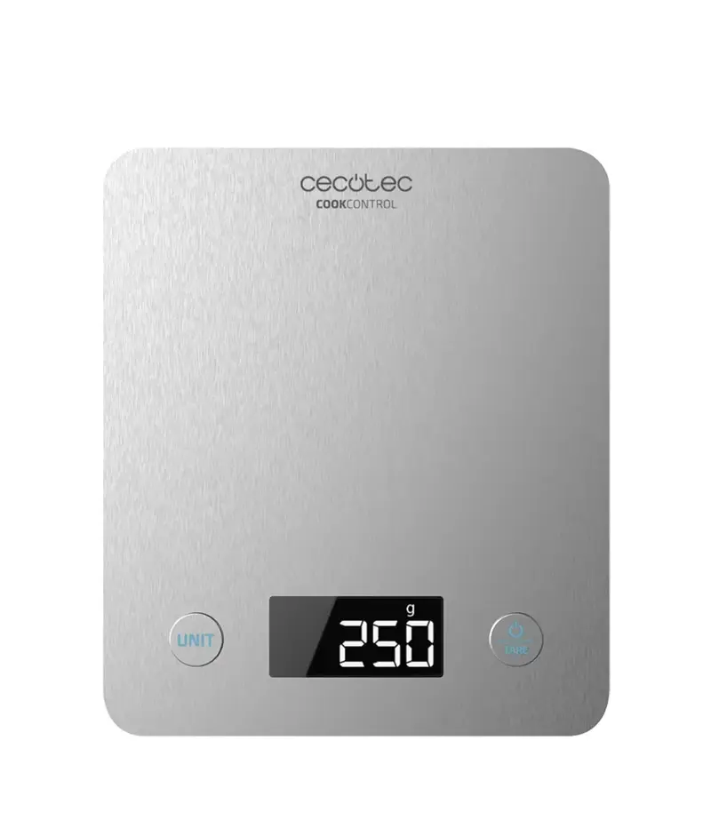 Báscula de cocina Inteligente con APP precisión 1g acero inoxidable 5kg capacidad Cecotec