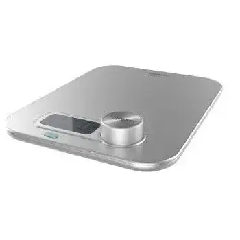 Báscula de cocina sin pilas con capacidad de hasta 8 kg y acabado en acero inoxidable CookControl 10200 EcoPower Cecotec