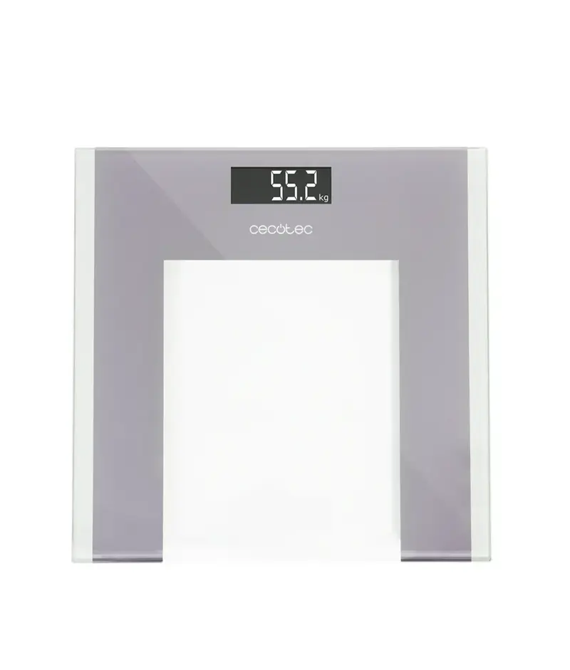 Báscula Digital precisa y segura con Pantalla LCD y cristal templado 180kg Cecotec