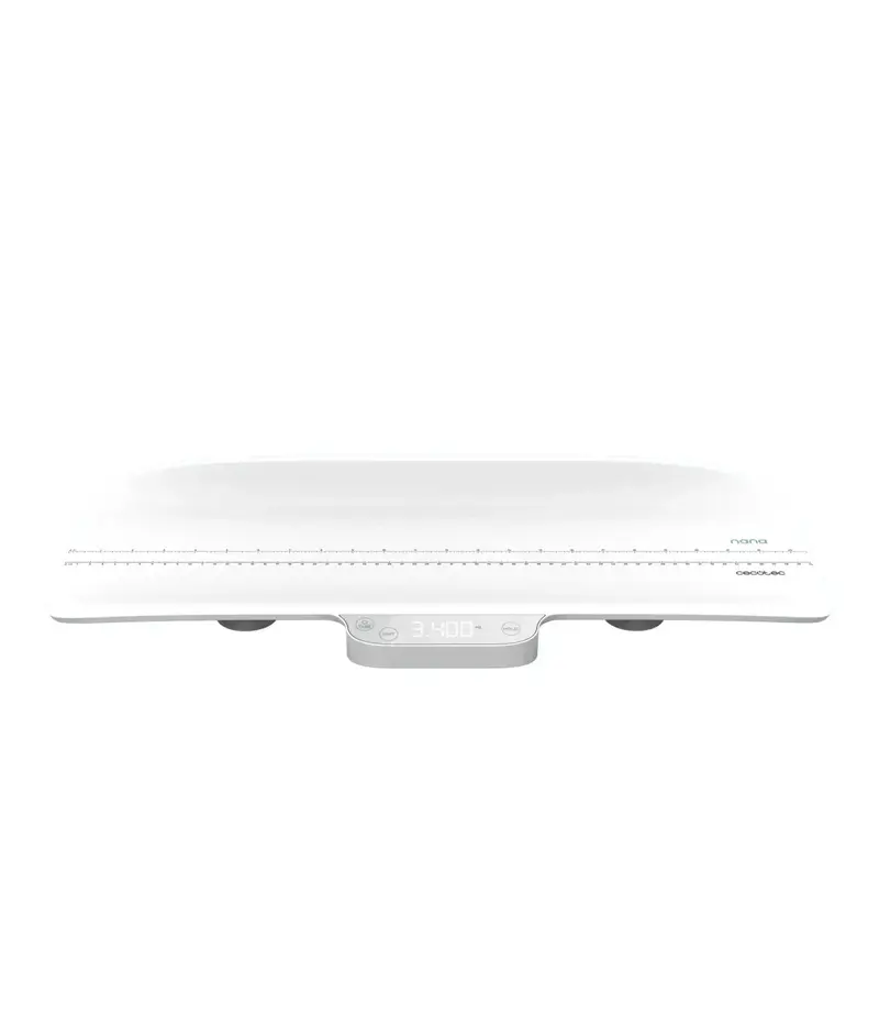 Báscula Inteligente para bebés con metro y Pantalla LED mide hasta 40 kg Cecotec