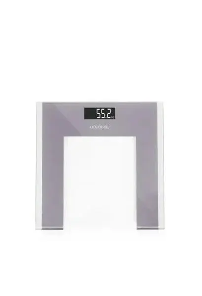 Báscula para baño hecha en vidrio templado de 30x30 cm con patas y pantalla lcd surface precision healthy de Cecotec