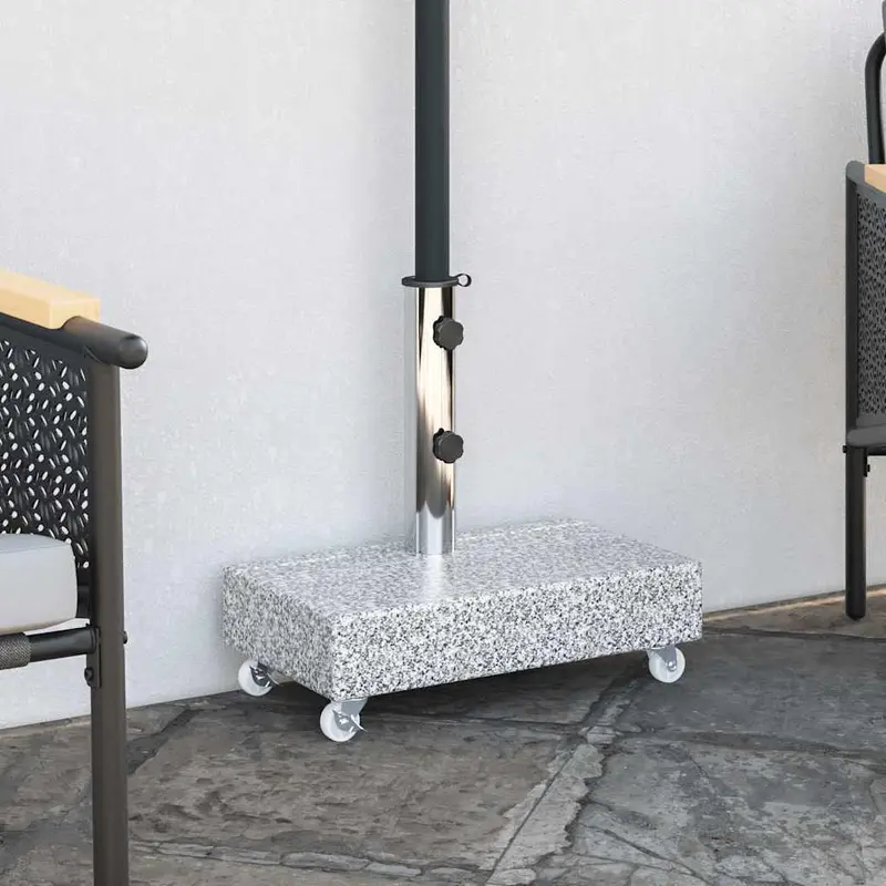 Base de sombrilla granito gris claro 45x25x8,3 cm
