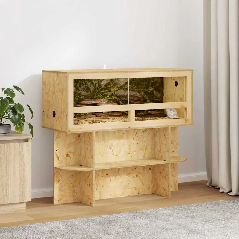 Base de Terrario con estante Marrón 100 x 40 x 50 cm OSB
