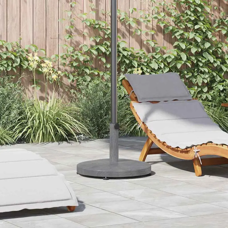 Base para sombrilla Aspecto de Madera Gris Oscuro