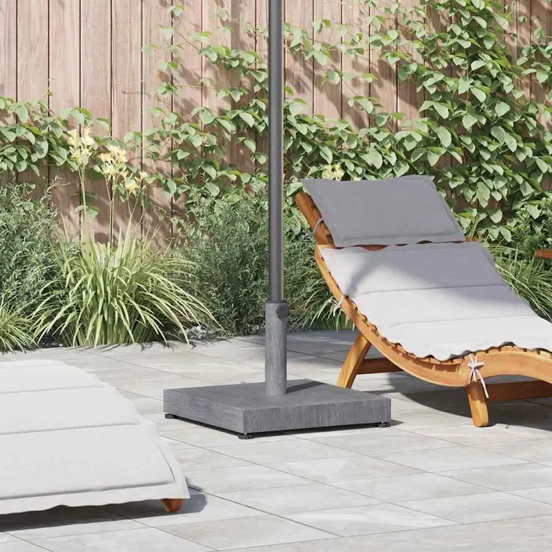 Base para sombrilla Aspecto de Madera Gris Oscuro