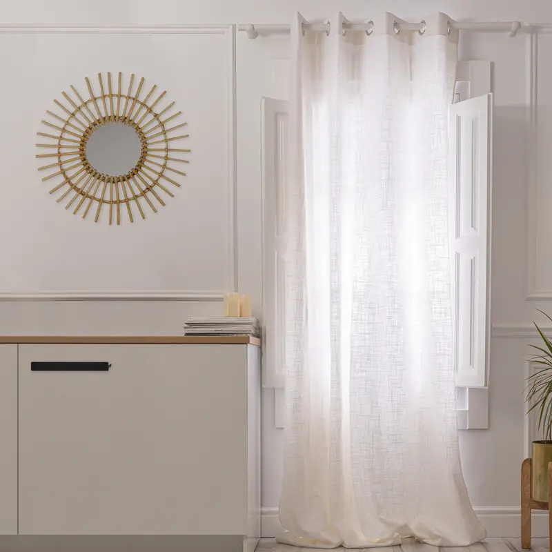 Basic Cortina lino 140x280 cm Blanco