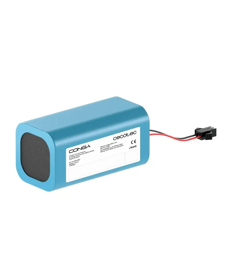 Batería de Repuesto 2600 mAh para Robots Aspirador Conga - Alta Autonomía y Seguridad de Cecotec