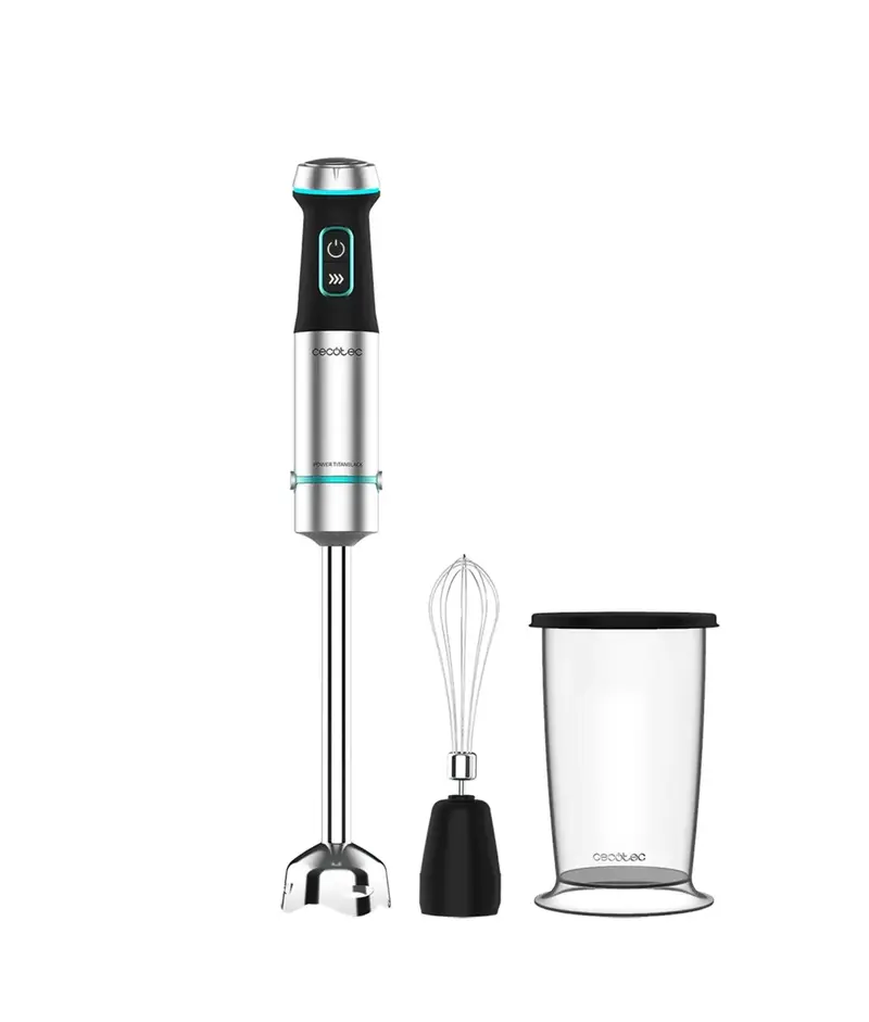 Batidora de Mano 1200W con Cuchillas Cruzadas y Accesorios para una Cocina Multifuncional de Cecotec