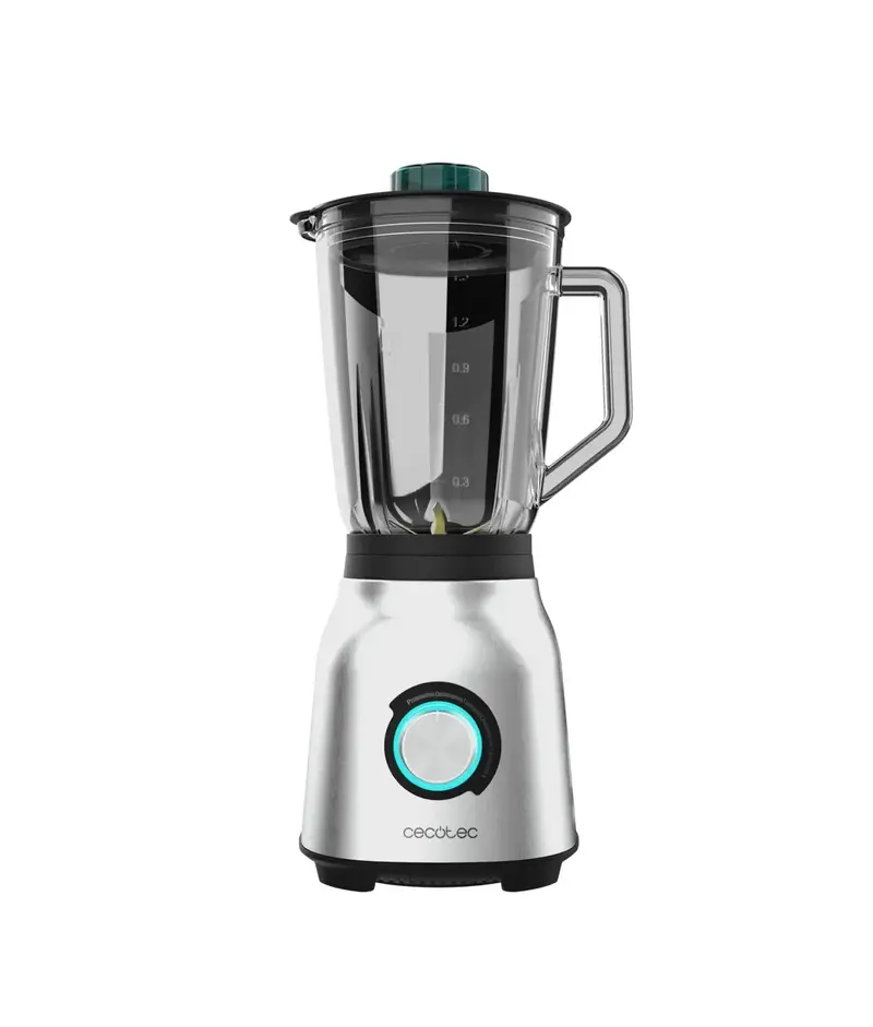 Batidora de Vaso 1800W con Cuchillas de Titanio y Jarra de Vidrio 1.5L de Cecotec
