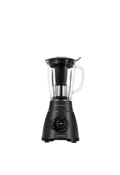 Batidora de vaso de 1800 w con cuchilla de 6 hojas y 9 velocidades power black titanium 2500max smart de Cecotec
