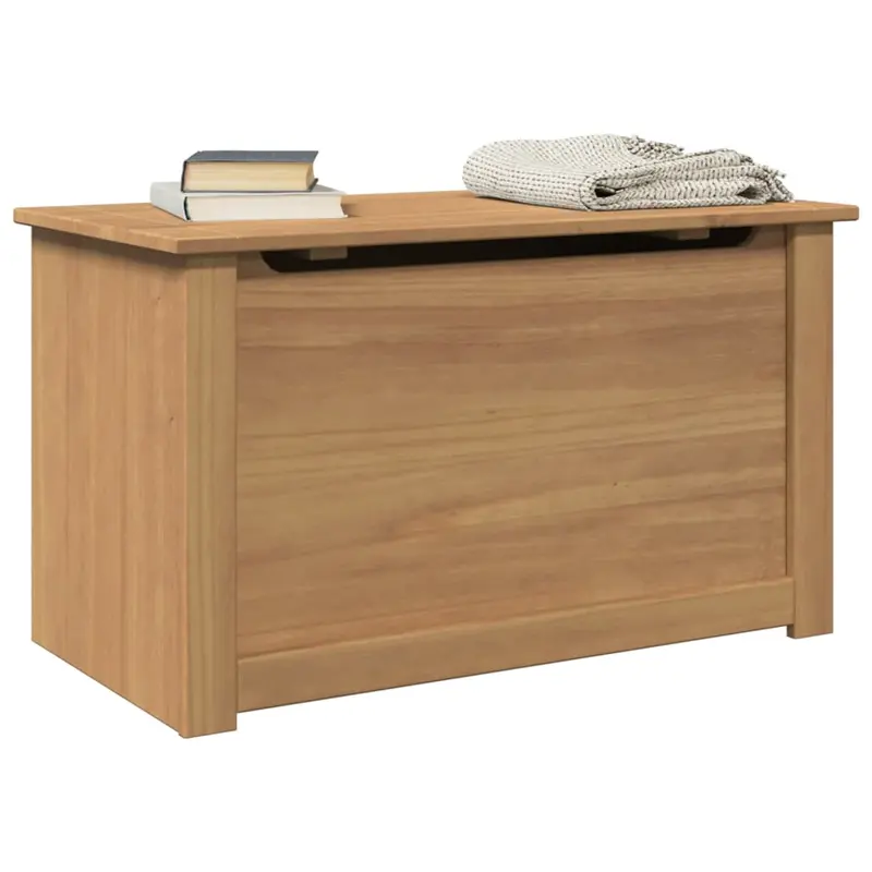 Baúl almacenaje con tapa PANAMA madera maciza pino 79x42x46 cm