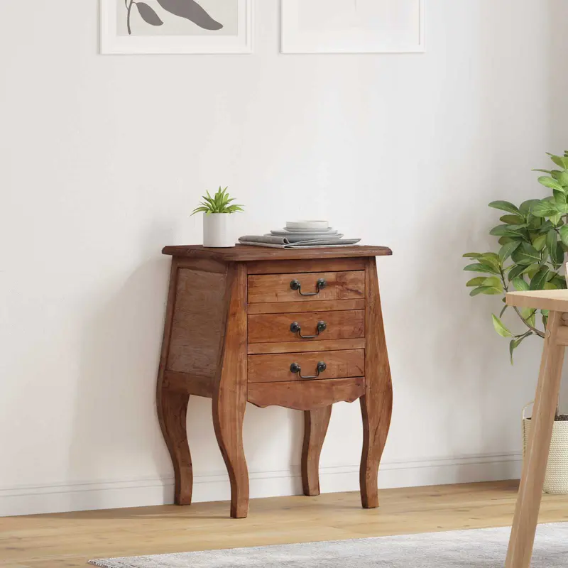 Baúl de almacenamiento 48 x 35 x 64 cm Madera de Caoba Sólida