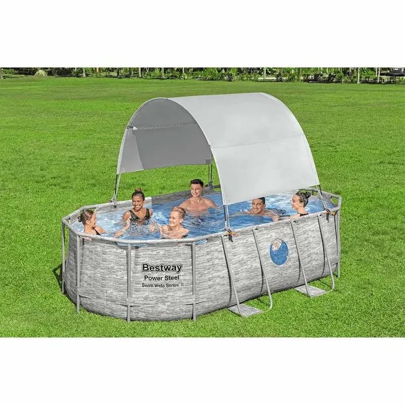 Bestway Toldo para piscina desmontable blanco