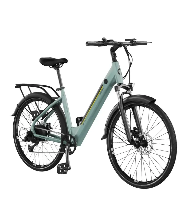 Bicicleta Eléctrica urbana 90 km autonomía suspensión y seguridad óptima Cecotec