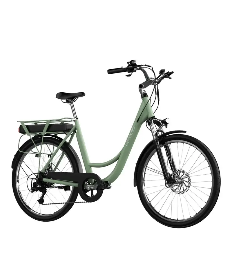 Bicicleta Eléctrica urbana con 80 km de autonomía y suspensión delantera Cecotec
