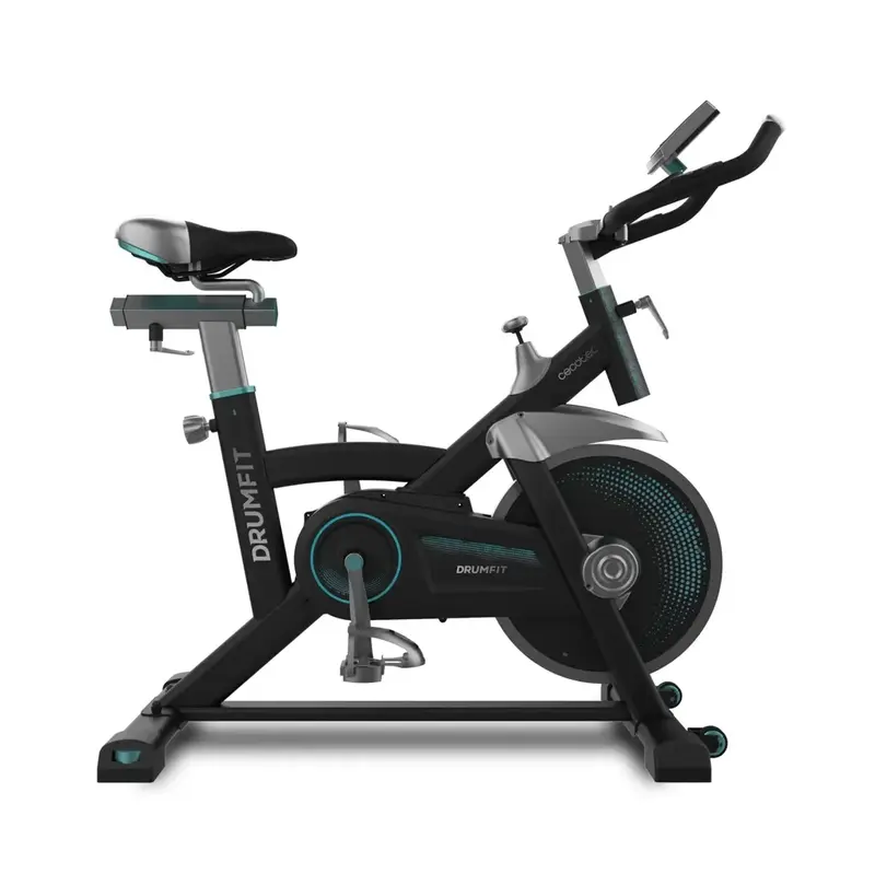 Bicicleta estatica DrumFit 18000 Ceres con volante de inercia de 18 kg sistema Silence Fit y pantalla LCD Cecotec