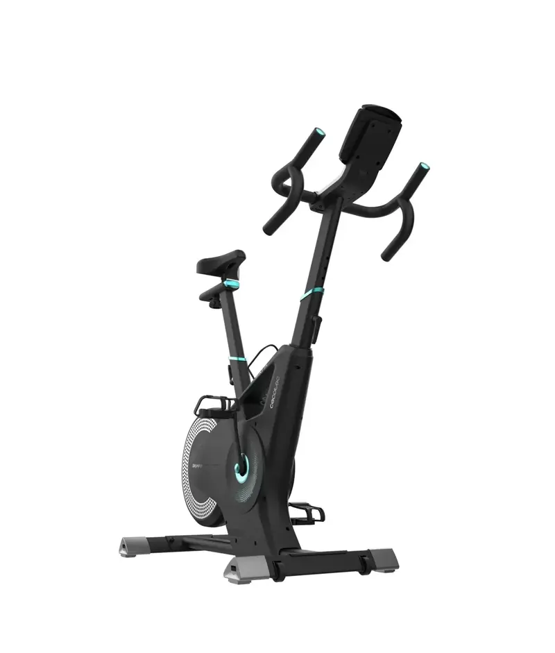Bicicleta Estática DrumFit Eolo con resistencia combinada de aire y magnética Conectividad APP y volante de 6 kg Cecotec