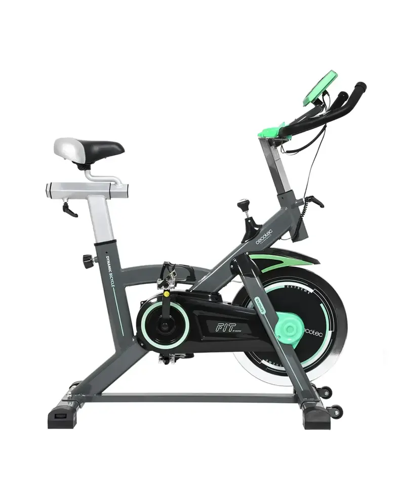 Bicicleta estatica Extreme 20 con volante de inercia de 20 kg sistema Silence Fit pantalla LCD y frenado de emergencia Cecotec