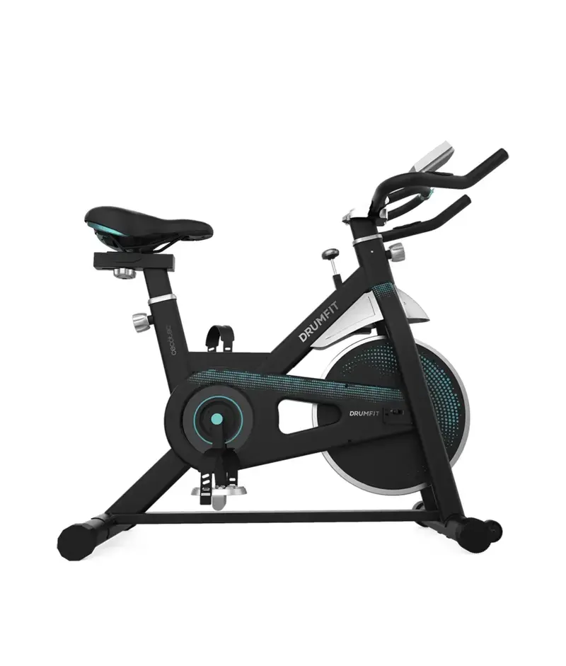 Bicicleta Estática Indoor DrumFit 13000 Delfos con volante de inercia de 13 kg sistema Silence Fit y Pantalla LCD Cecotec