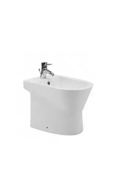 Bidé a Suelo Urby 55x35 cm Blanco Unisan con Kit de Fijación