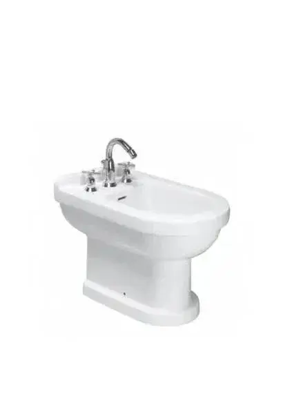 Bidé de Suelo Vintage Unisan – Vitreous China Blanco, 3 Orificios