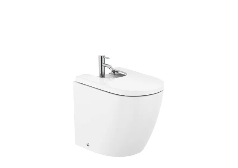 Bidé Roca Meridian Adosado a Pared con Tapa SoftClose – Blanco, 6.5L, EasyFix