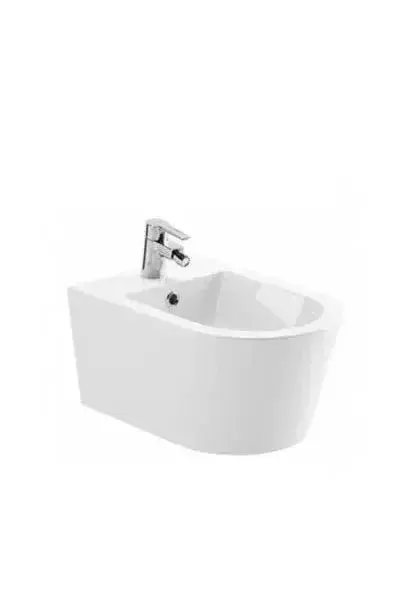Bidé Suspendido URBY Unisan - Porcelana Blanca, 35,5x52,5x25 cm