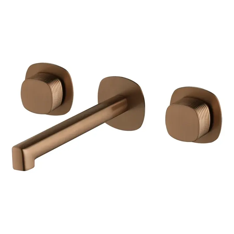 Bimando empotrado lavabo Firenze oro rosa cepillado Imex