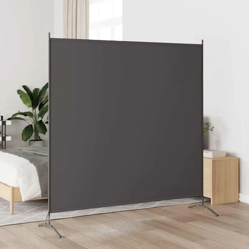Biombo divisor de 1 panel gris antracita 175x180 cm