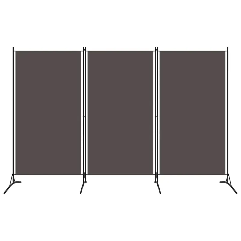 Biombo divisor de 3 paneles gris antracita 260x180 cm