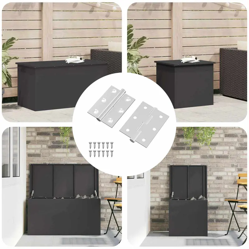 Bisagra 2 pcs Plateado 50 x 38 x 1,3 mm Acero