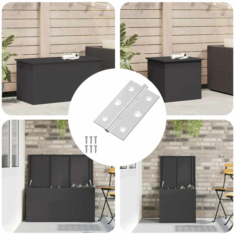 Bisagra Liso 12 pcs Plateado 58 x 35 x 1 mm Acero
