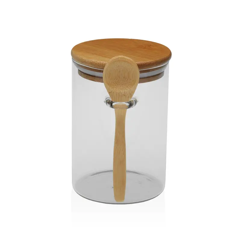 BOTE 400ML BOROSILICATO CON CUCHARA