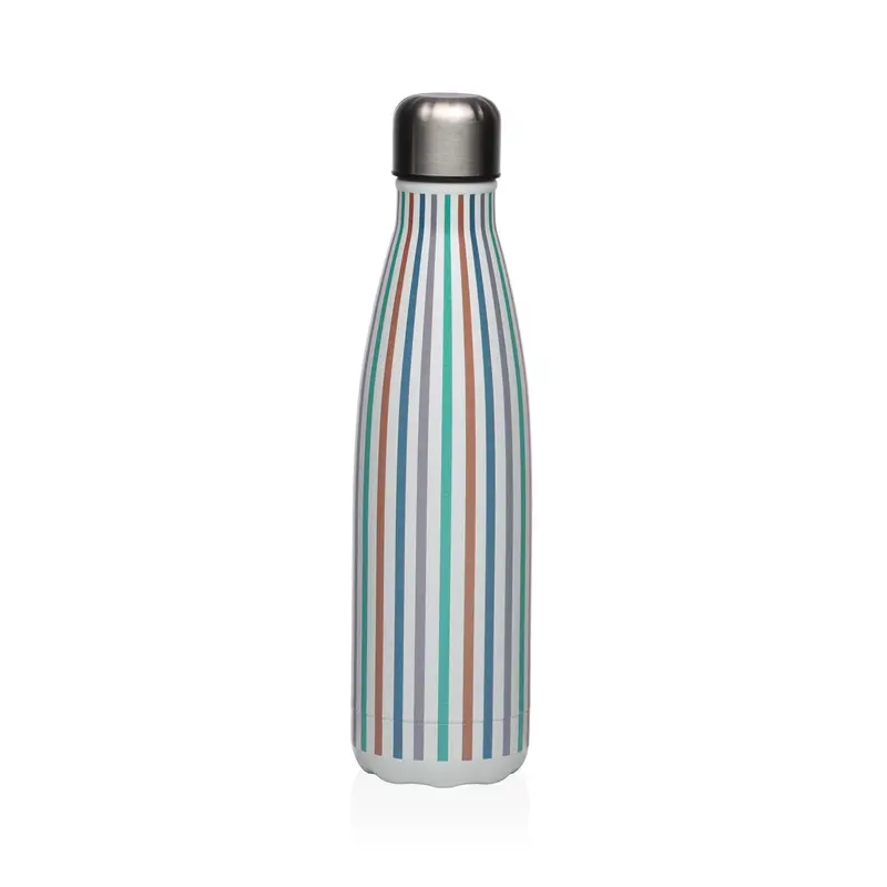 BOTELLA ACERO INOXIDABLE RAYAS
