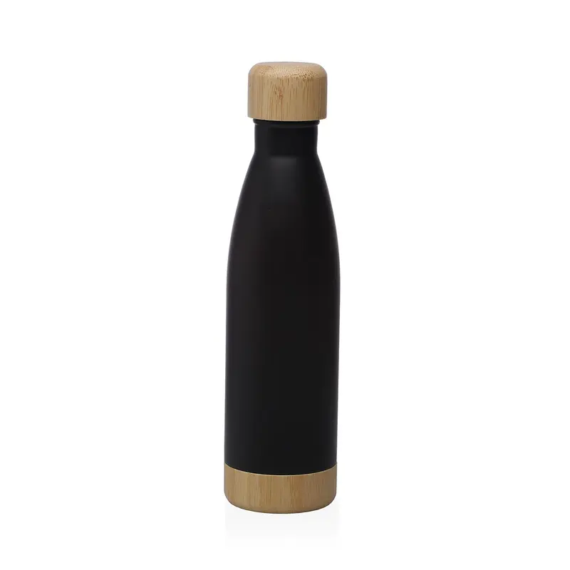BOTELLA NEGRA MATE 500ML ACERO INOXIDABLE