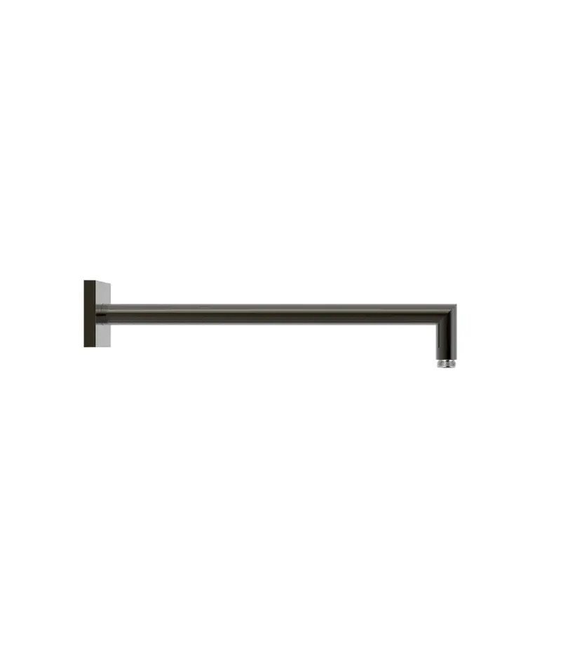 Brazo de ducha de pared para rociador con base cuadrada negro metalizado Complementos Tres