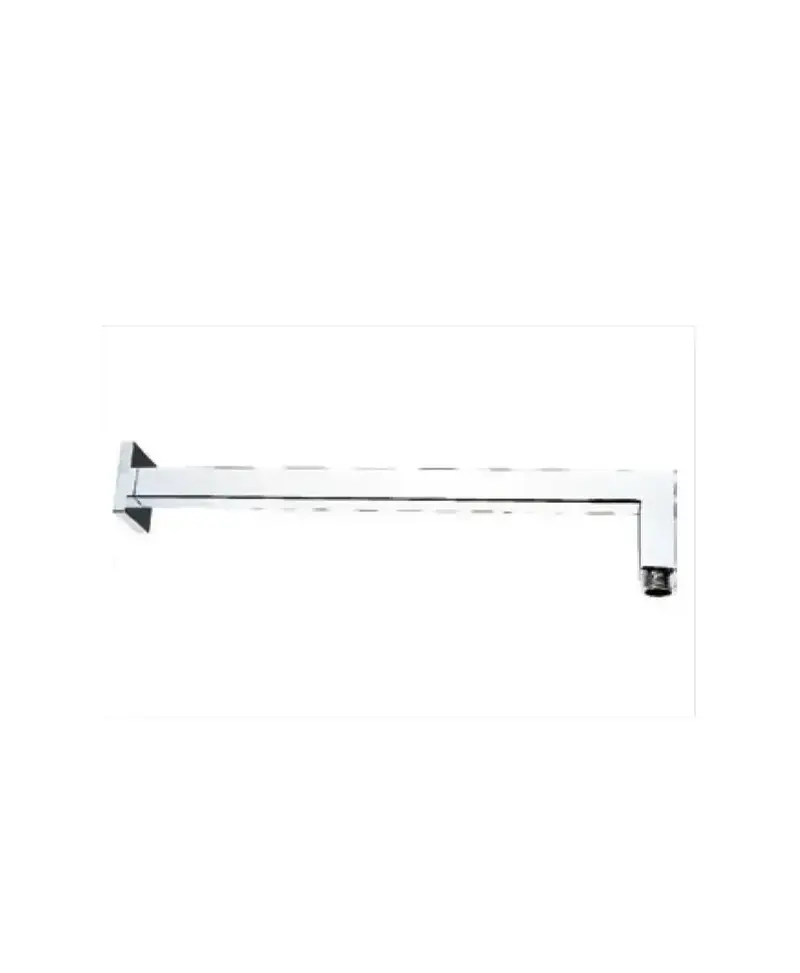 Brazo para ducha cuadrado de pared de acero inoxidable y acabado cromo Volpe de Aquore