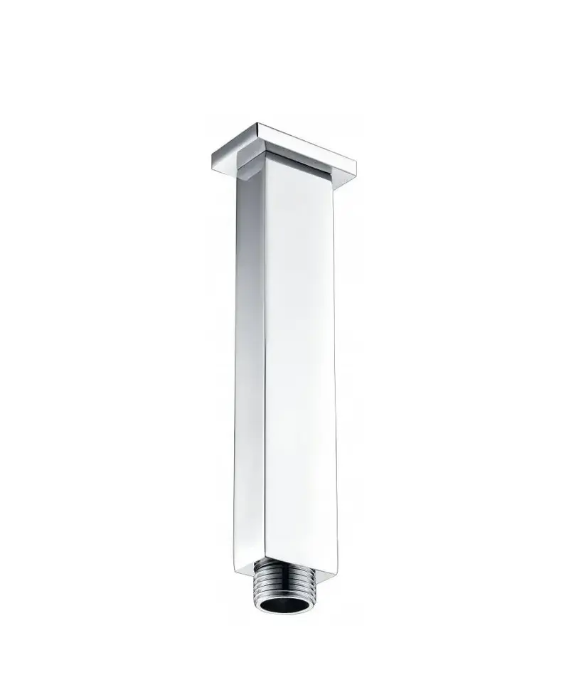 Brazo para rociador de ducha de techo con una base rectangular acabado cromado de Imex