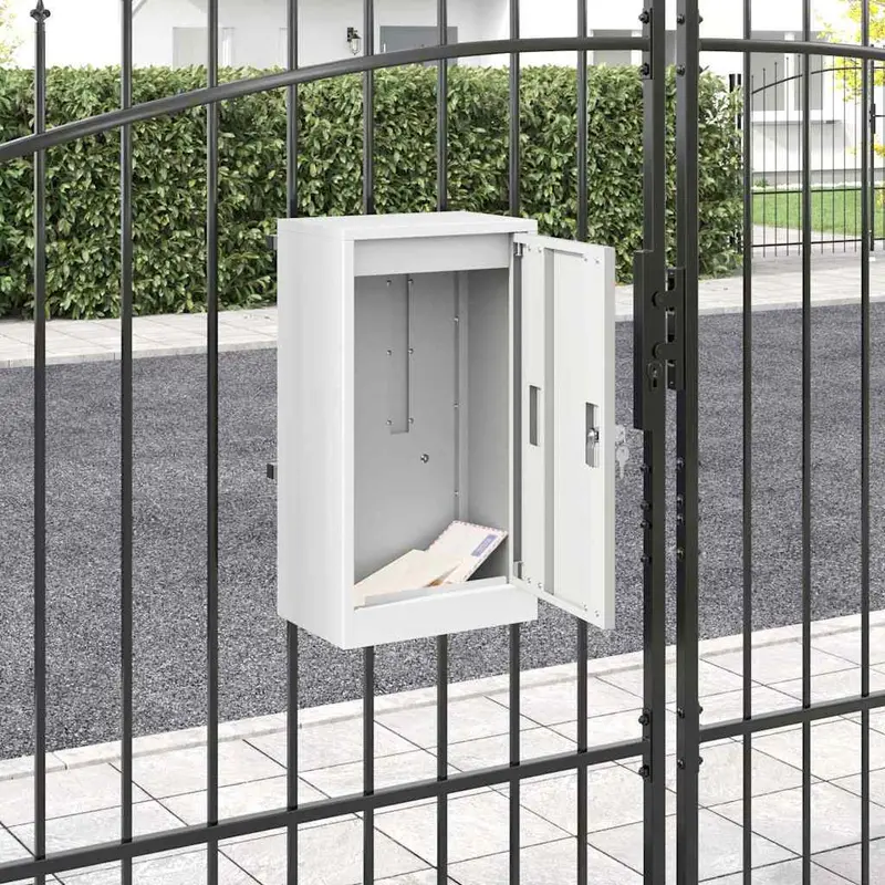 Buzón con almacenamiento con puerta 30 x 20 x 55 cm Acero