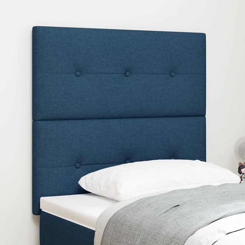 Cabecero Ajustable en Altura con cabecera Azul 100 cm tela