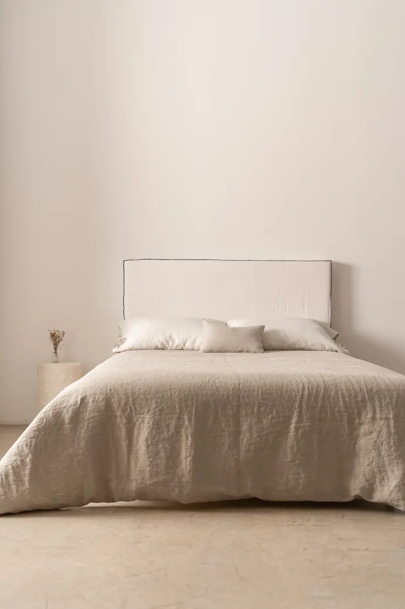 Cabecero Artesano Doble Overlock Blanco