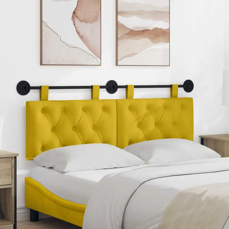 Cabecero colgante Amarillo Terciopelo