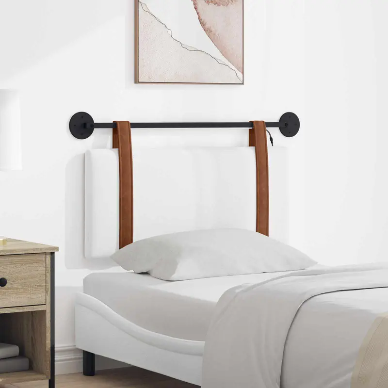 Cabecero colgante Con luz LED Blanco PU antiguo