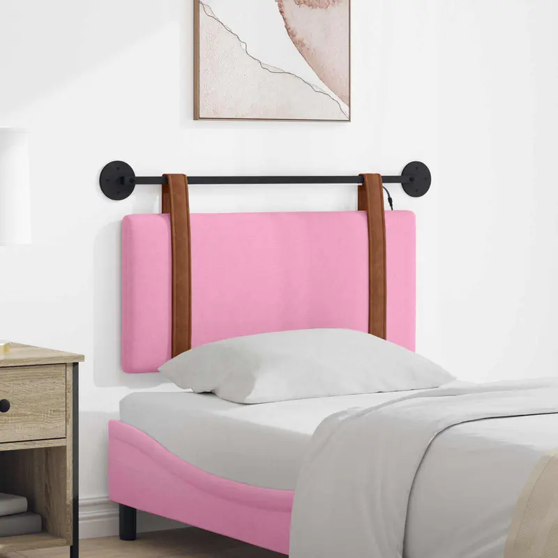 Cabecero colgante Con luz LED Rosa PU antiguo