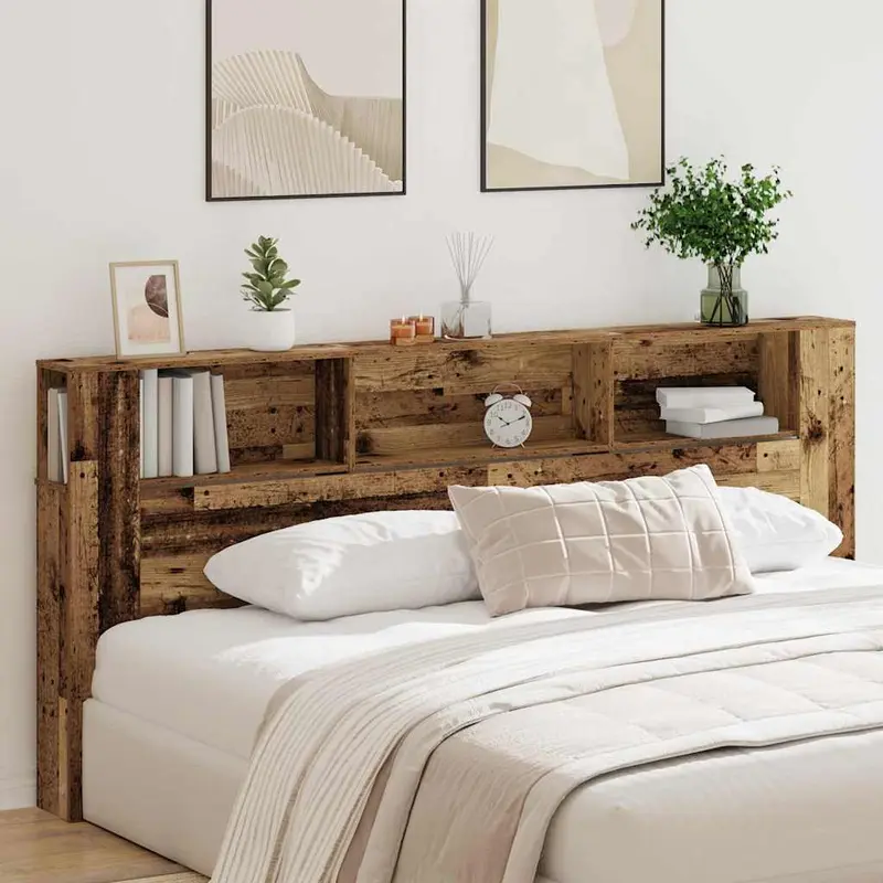Cabecero con armario Madera vieja 220 x 18,5 x 102,5 cm
