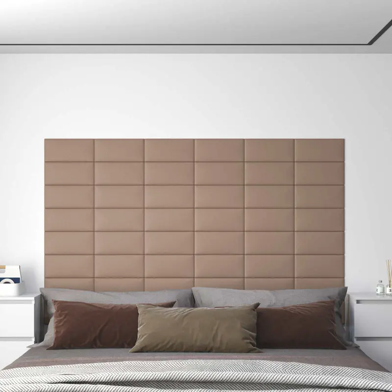Cabecero de Pared 12 pcs Capuchino 30 x 15 cm tela