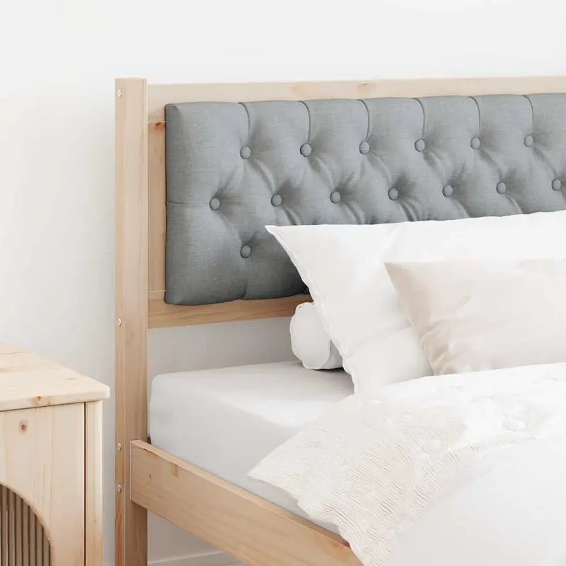 Cabecero Otro Marrón y gris claro 100 cm Madera maciza de pino