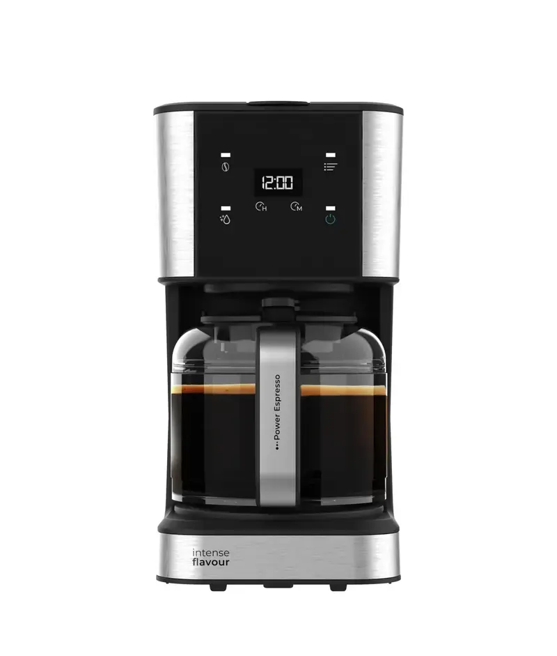 Cafetera de Goteo Inoxidable con Panel Táctil y Temporizador para 12 Tazas de Cecotec