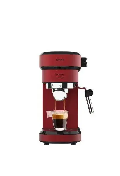 Cafetera eléctrica roja de 1350 w con vaporizador orientable y depósito de agua de 1,2 l cafelizzia 790 shiny de Cecotec
