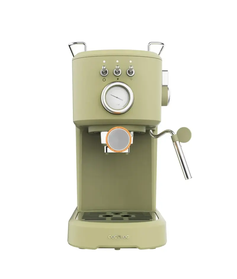 Cafetera Espresso Retro Verde 20 Bares con Vaporizador y Alta Potencia de Cecotec
